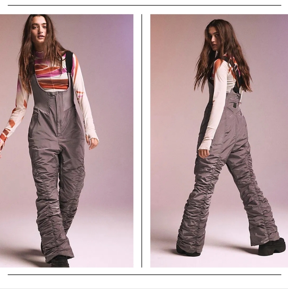 Free People Gray Ski & Snow Overalls